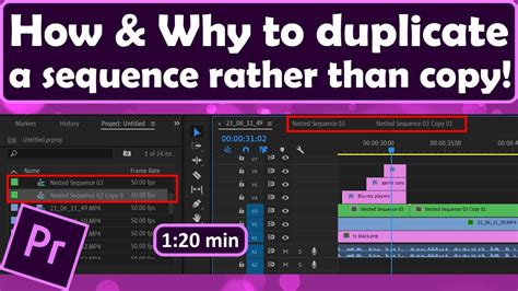 premiere pro duplicate sequence.